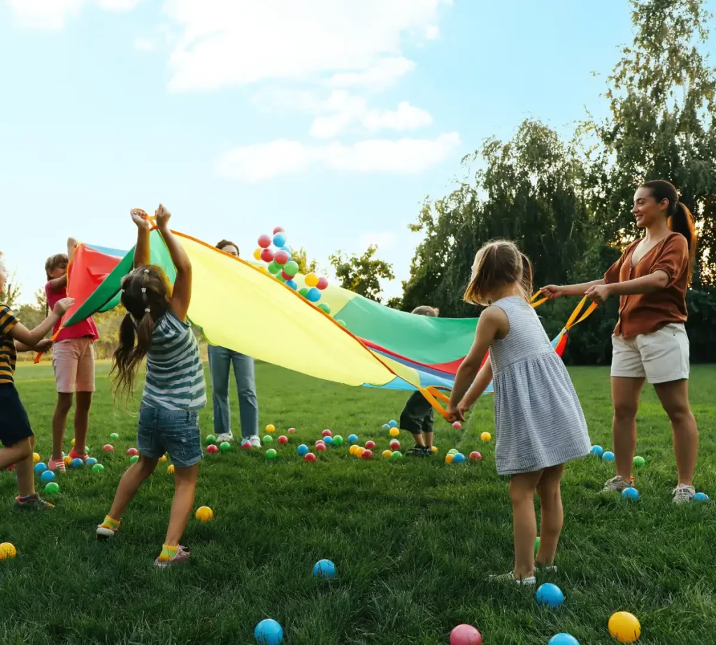 Children playing outside